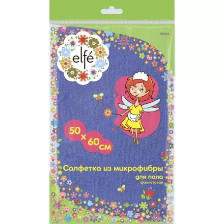 Салфетка из микрофибры для пола фиолетовая 500х600 мм Elfe 92331 купить в Нижневартовске