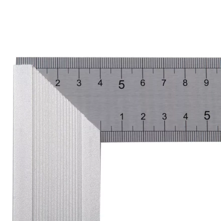 Угольник стальной 400 мм, нержавеющая сталь, градуировка, алюминиевое основание Denzel 32398 купить в Нижневартовске