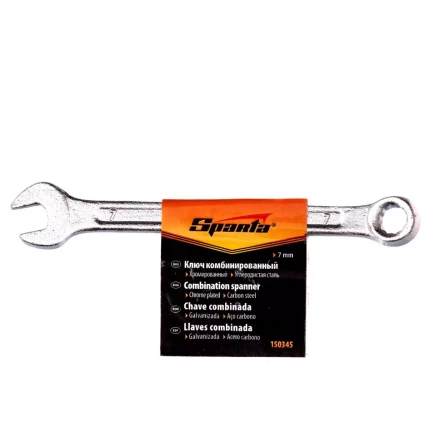 Ключ комбинированный 7 мм хромированный Sparta 150345 купить в Нижневартовске