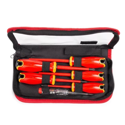 Набор диэлектрических отверток КВТ VDE НИО-2206-S сталь S2, профиль SL, PH, 6 шт. (88925) купить в Нижневартовске