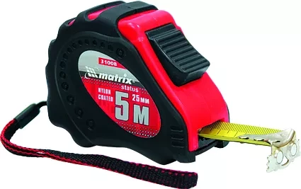 Рулетка Status autostop magnet+ 7,5 м х 25 мм обрезиненная нейлоновое покрытие  MATRIX 31009 купить в Нижневартовске