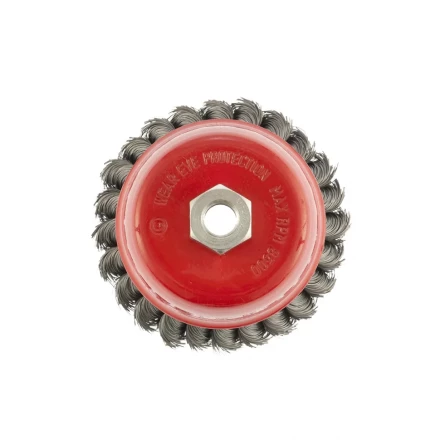 Щетка для УШМ 100 мм М14 "чашка" двухрядная крученая проволока 0,5 мм MTX 74682 купить в Нижневартовске