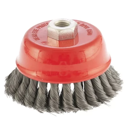 Щетка для УШМ 100 мм М14 "чашка" двухрядная крученая проволока 0,5 мм MTX 74682 купить в Нижневартовске