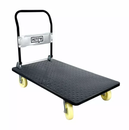 Тележка ручная платформенная пластиковая HITCH 175кг 720*460 колеса резиновые 100мм (SZ086118) купить в Нижневартовске