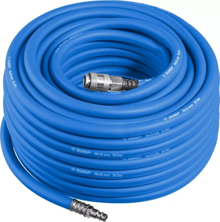 ЗУБР 20 м, 10 х 15 мм, 20 бар, воздушный шланг с фитингами рапид, Профессионал (6481-20) купить в Нижневартовске