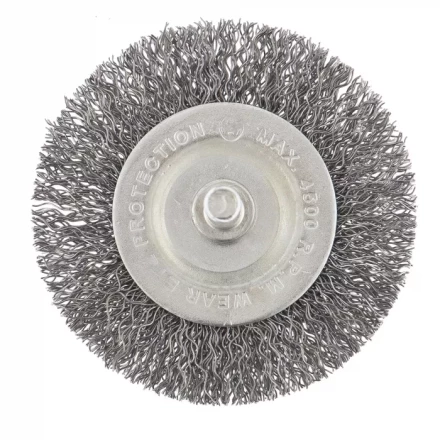 Щетка для дрели 60 мм плоская со шпилькой витая проволока  СИБРТЕХ 744467 купить в Нижневартовске