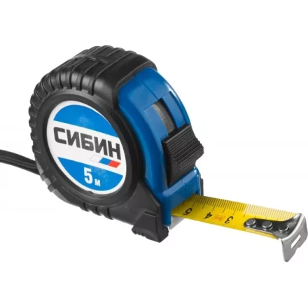 Рулетка СИБИН, обрезиненный пластиковый корпус, 5м/19мм 34019-05-19 купить в Нижневартовске