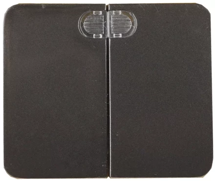 Выключатель СВЕТОЗАР "ГАММА" с подсветкой, двухклавишный, без вставки и рамки, цвет темно-серый металлик, 10A/~250B SV-54135-DM купить в Нижневартовске