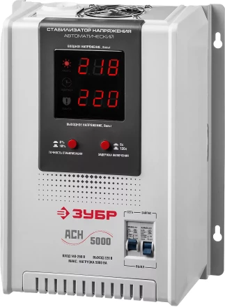 ЗУБР 5000ВА, 5 кВт, автоматический стабилизатор напряжения, Профессионал (59385-5) купить в Нижневартовске