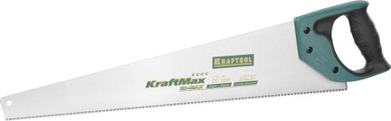 Ножовка универсальная (пила) KRAFTOOL &quot;KraftMax-9&quot; 9TPI, 550мм, 3D зуб, точный рез вдоль и поперек всех видов материалов, средних и мелких заготовок 15220-55 купить в Нижневартовске