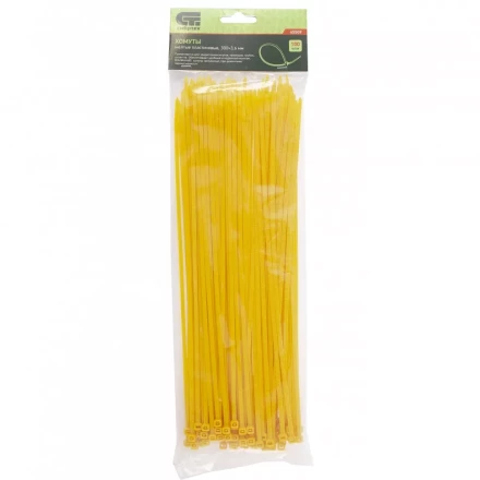 Хомуты 300х3,6 мм пластиковые желтые 100 штук СИБРТЕХ 45509 купить в Нижневартовске
