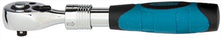 Ключ телескопический трещоточный 1/4&quot; 150-200 мм CrV хромир. 2-х комп. рукоятка  Gross 14074 купить в Нижневартовске