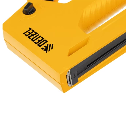 Степлер мебельный Denzel 40214, алюминиевый корпус, тип 53, 6-14 мм, тип 300, 15 мм, тип 500, 15 мм купить в Нижневартовске