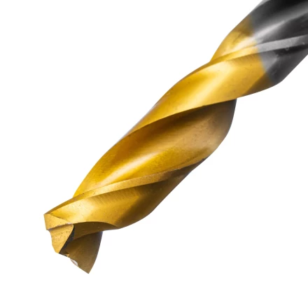 Сверло спиральное по металлу Denzel 9 x 125мм, Р6М5, Golden Tip, многогранная заточка, 718284 купить в Нижневартовске