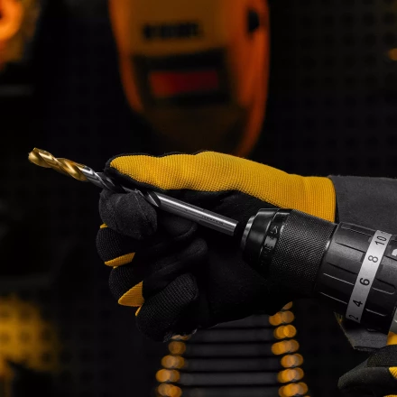 Сверло спиральное по металлу Denzel 9 x 125мм, Р6М5, Golden Tip, многогранная заточка, 718284 купить в Нижневартовске