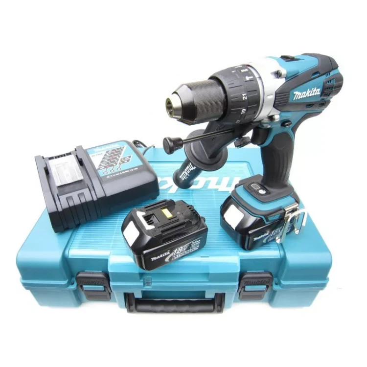 Аккумуляторная ударная дрель-шуруповерт Makita DHP458RFE купить в Нижневартовске