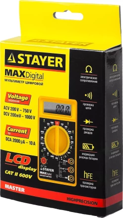 Мультиметр STAYER "MASTER" MAXDigital цифровой 45306 купить в Нижневартовске