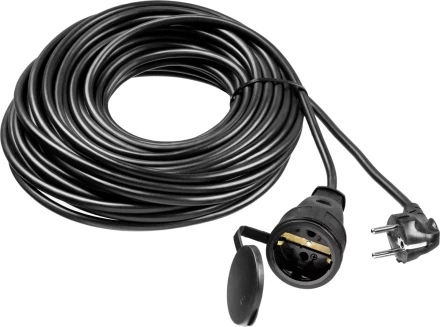 Удлинитель-шнур "ПВС 315-Ш", 20 м, 3500 Вт, 1 гнездо, IP44, ПВС 3х1,5 мм2, ЗУБР 55020-20 купить в Нижневартовске