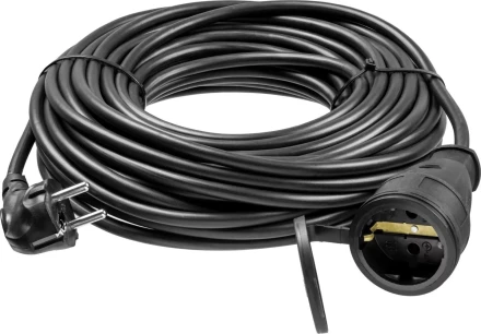 Удлинитель-шнур "ПВС 315-Ш", 20 м, 3500 Вт, 1 гнездо, IP44, ПВС 3х1,5 мм2, ЗУБР 55020-20 купить в Нижневартовске