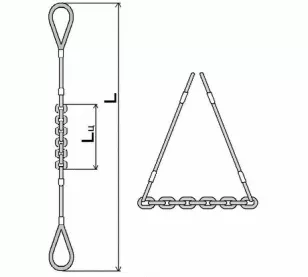 Строп комбинированный 0.9 т L=3.5 м L цепи=1.2 м заплет купить в Нижневартовске