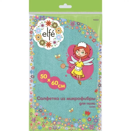 Салфетка из микрофибры для пола синяя 500х600 мм Elfe 92332 купить в Нижневартовске