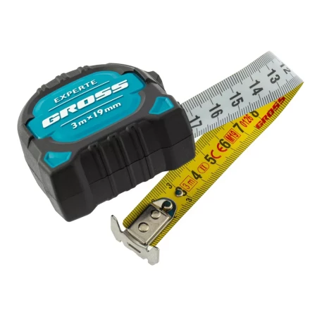 Рулетка Experte, 3 м x 19 мм, двухкомпонентный корпус, магнит, двухсторонняя разметка, нейлон Gross 32574 купить в Нижневартовске