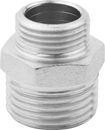 Бочонок ЗУБР &quot;ЭКСПЕРТ&quot; переходной, никелированная латунь, 1/2&quot;-3/8&quot; 51243-1/2-3/8 купить в Нижневартовске