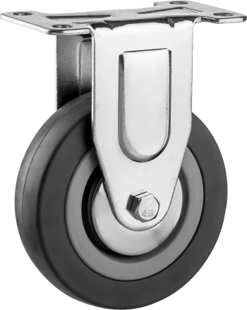 Колеса неповоротные из литой резины с полипропиленовым диском серия МАСТЕР купить в Нижневартовске