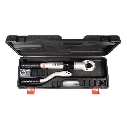 Пресс гидравлический ручной безматричный КВТ ПГРс-240 БМА из алюминиевого сплава с механизмом АСД для опрессовки наконечников до 240 мм2 (101937) купить в Нижневартовске