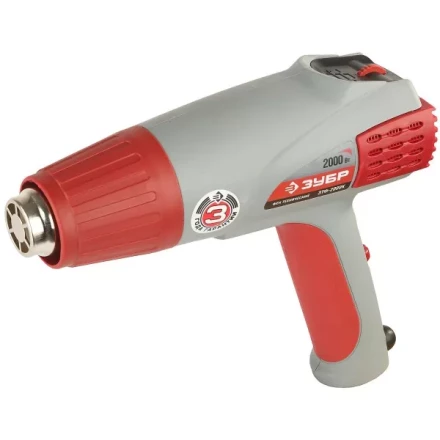 Фен ЗУБР, электр регулировка t, 3 режима работы, керам изолятор, кейс с насад, 2000Вт ЗТФ-2000К купить в Нижневартовске