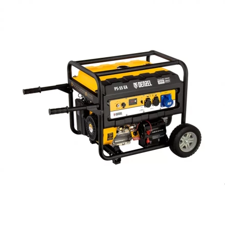 Генератор бензиновый PS 55 EA, 5.5 кВт, 230 В, 25 л, коннектор автоматики 5 PIN, электростартер Denzel 9468743 купить в Нижневартовске
