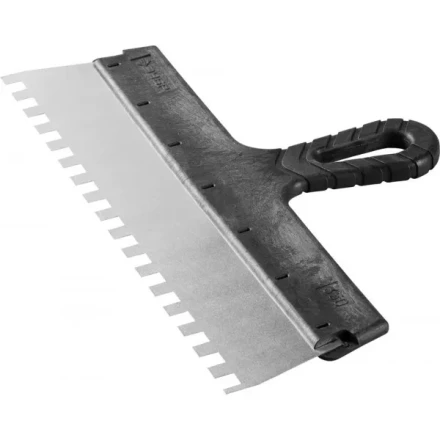 Шпатель ЗУБР "МАСТЕР" ФАСАДНЫЙ, нержавеющее полотно, 350мм, зуб 10х10мм 10078-35-10 купить в Нижневартовске