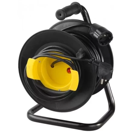 Удлинитель электрический с заземлением на катушке, евро, 1 гнезда, 50м, СВЕТОЗАР SV-55079-50 купить в Нижневартовске