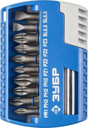 ЗУБР 11 шт, набор бит с магнитным адаптером (26050-H11) купить в Нижневартовске