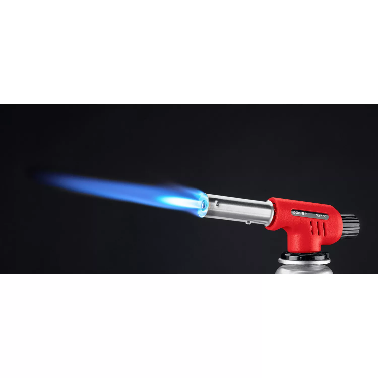 ЗУБР ГМ-150, 1300°C, газовая горелка с пьезоподжигом на баллон с цанговым соединением (55554) купить в Нижневартовске