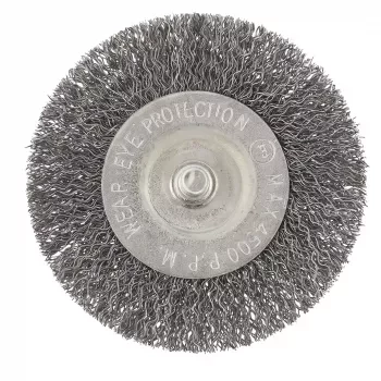 Щетка для дрели 75 мм плоская со шпилькой витая проволока  СИБРТЕХ 744487 купить в Нижневартовске