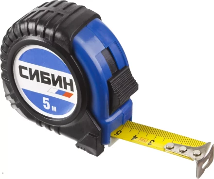 Рулетка СИБИН, обрезиненный пластиковый корпус, 5м/25мм 34019-05-25 купить в Нижневартовске