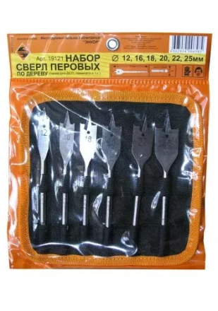 Набор сверл перовых  6 шт.12-25х152мм в сум1/1/40 19121 купить в Нижневартовске