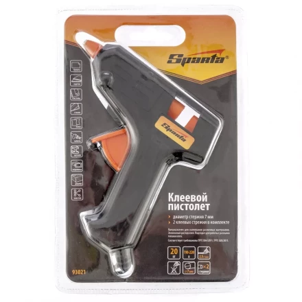 Клеевой пистолет 7 мм 20 Вт 2,5 г./мин. SPARTA 93021 купить в Нижневартовске