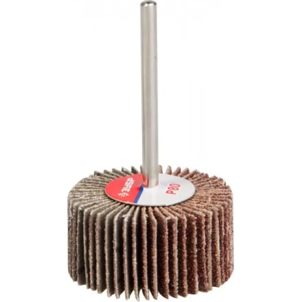 Круг шлифовальный ЗУБР "МАСТЕР" веерный лепестковый, на шпильке, тип КЛО, зерно-электрокорунд нормальный, P80, 15х30мм 36600-080 купить в Нижневартовске