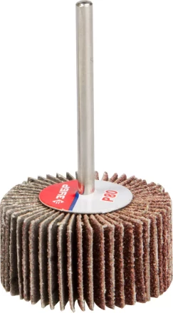 Круг шлифовальный ЗУБР "МАСТЕР" веерный лепестковый, на шпильке, тип КЛО, зерно-электрокорунд нормальный, P80, 15х30мм 36600-080 купить в Нижневартовске