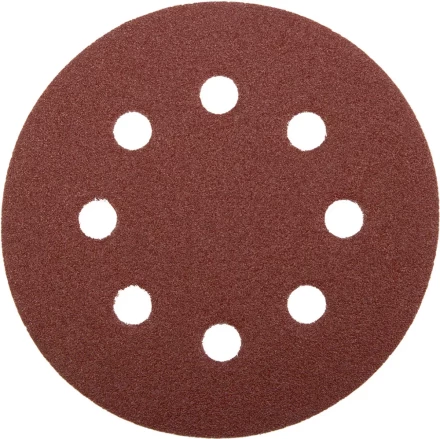 Круг шлифовальный ЗУБР "МАСТЕР" универсальный, из абразивной бумаги на велкро основе, 8 отверстий, Р80, 115мм, 5шт 35560-115-080 купить в Нижневартовске
