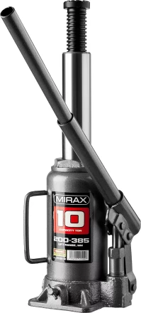 Домкрат гидравлический бутылочный, 10т, 200-385 мм, MIRAX 43260-10 43260-10 купить в Нижневартовске