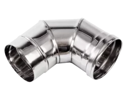 Колено дымохода 90 гр из нержавеющей стали (Диаметр 150 мм) для теплогенераторов BALLU EC, EC/S, PHOEN, PHOEN/S, JUMBO, FARM, SP, CONFORT