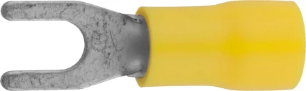 Наконечник СВЕТОЗАР для кабеля, изолированный, с вилкой, желтый, вн. d 4,3мм, под болт 8мм, провод 4-6мм2, 48А, 10шт 49420-60 купить в Нижневартовске