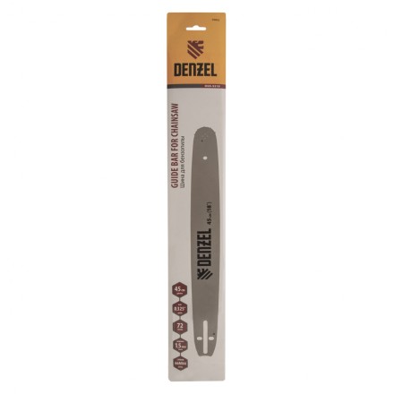 Шина для бензопилы Denzel DGS-5218, длина 45 см (18&quot;), шаг 0.325&quot;, паз 1.5 мм, 72 звена, 59802 купить в Нижневартовске