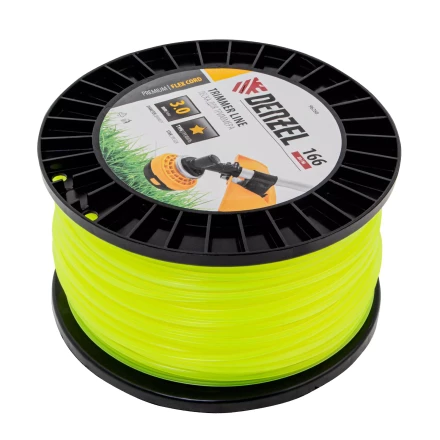 Леска для триммера звезда Denzel, 3,0мм х 166м, на DIN катушке FLEX CORD, 96288 купить в Нижневартовске