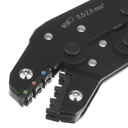 Клещи для обжима Denzel 17747 изолир. наконечников НКИ и НВИ, разъемов РПИ, гильз ГСИ, 0,5 - 2,5 мм2 купить в Нижневартовске