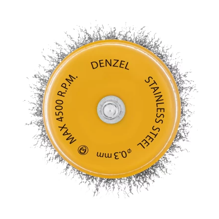 Щетка для дрели Denzel, 75 мм, Чашка, со шпилькой, нержавеющая витая проволока, 744773 купить в Нижневартовске