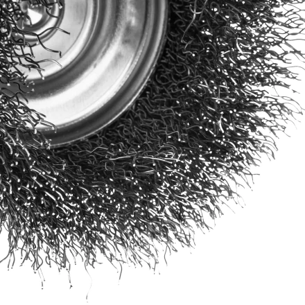 Щетка для дрели Denzel, 75 мм, Чашка, со шпилькой, нержавеющая витая проволока, 744773 купить в Нижневартовске